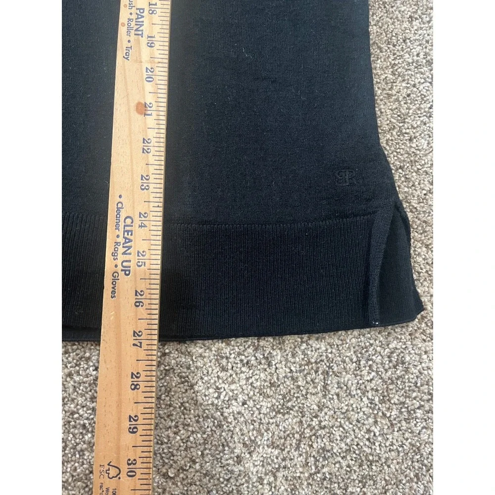 Banana Republic‎ Merino Wool Men's XL Black V-Neck Pullover Sweater Long Sleeve